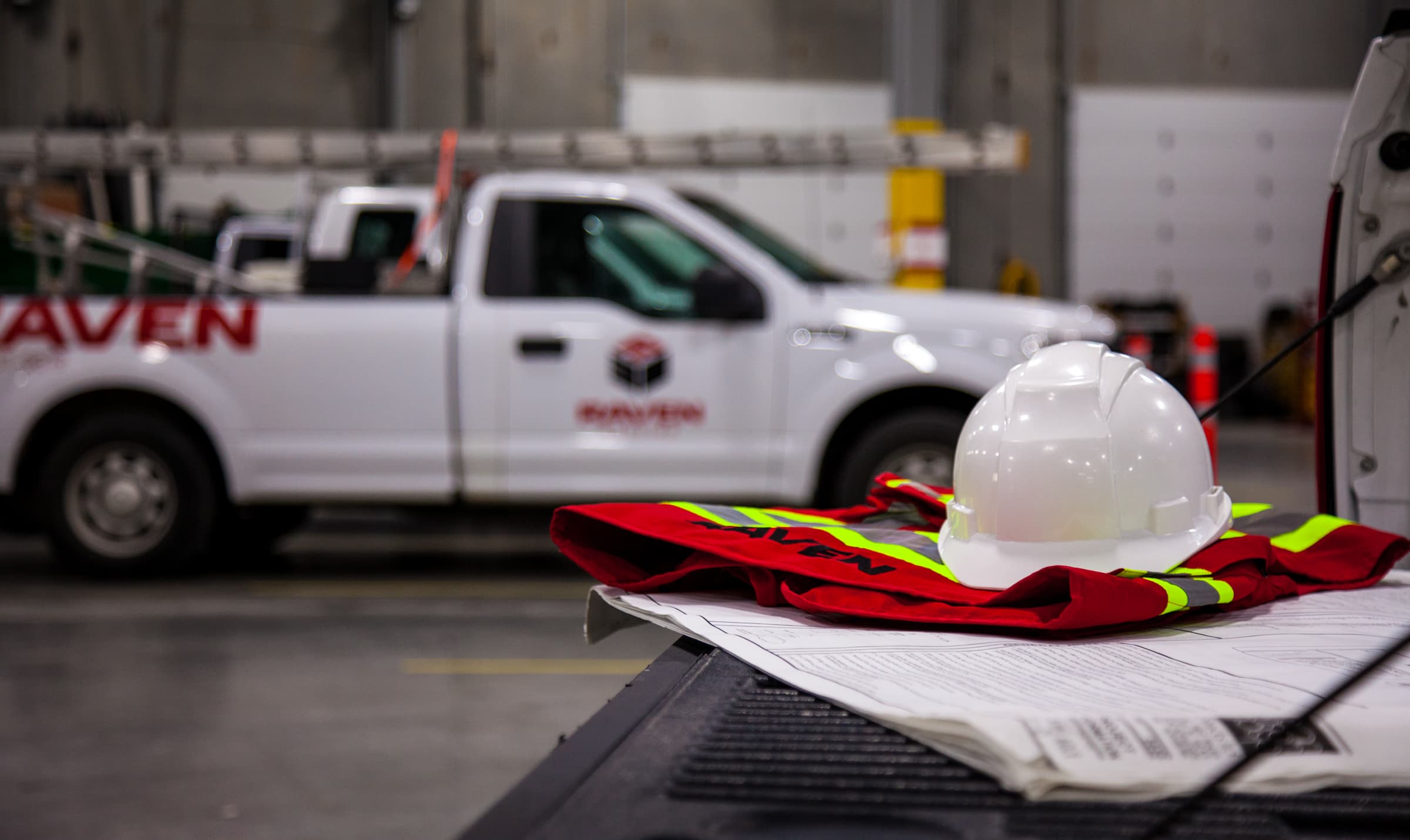 Raven Roofing branded safety gear